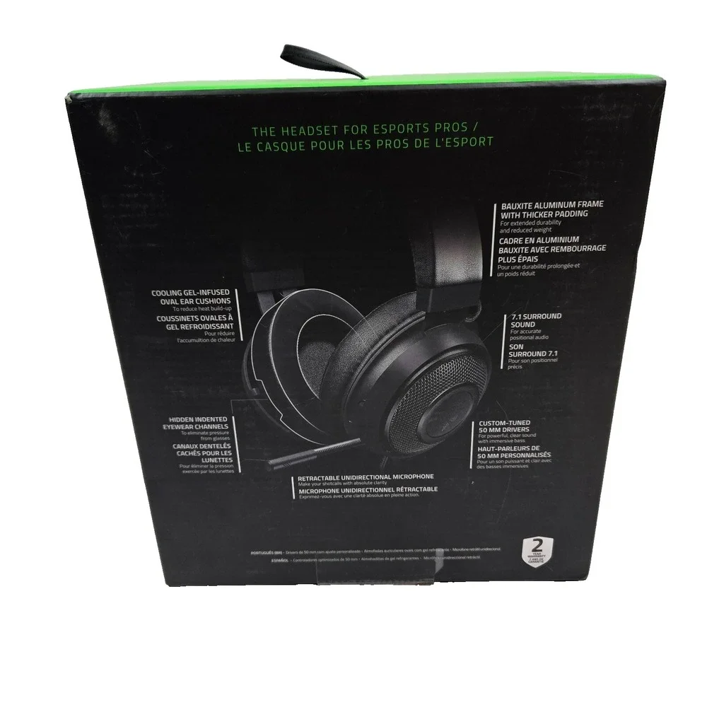 Razer Kraken Wired 7.1 Surround Sound Gaming‎ Headset - Retractable Microphone